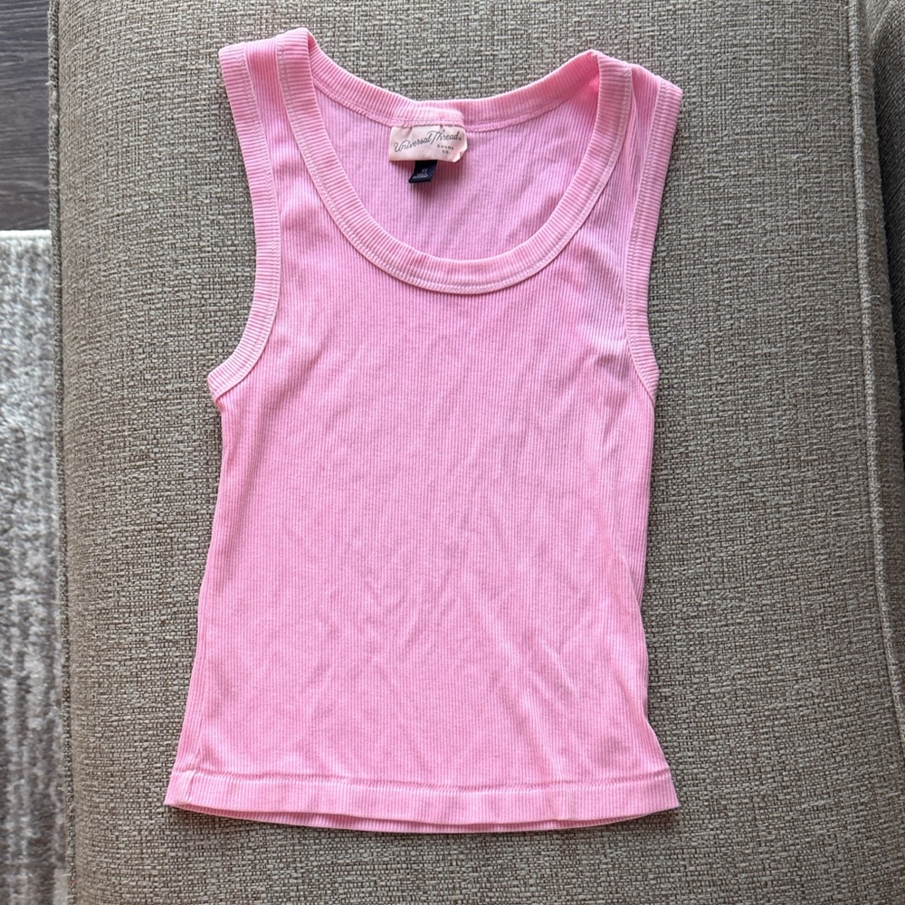 Universal Thread Light Pink Ribbed Tank Top